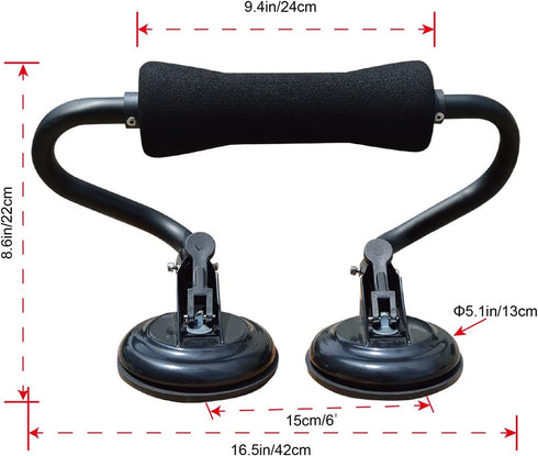 Kayak Roller Loader, Load Assist Roller Mount with Suction Cup for Car SUV - Black