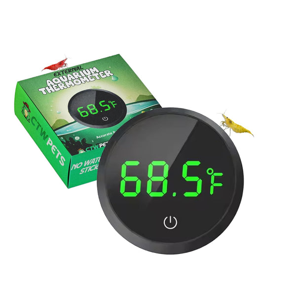 CTWPets Digital Fish Tank Thermometer, LED Display, 0.9F Accuracy, for Aquarium, Fish,