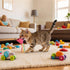 KuuGuu 10 PCS Floppy Fish Cat Toy Filled Soft Plush Pink Fish Mice Flopping Chew Cat Toys Interactive Catnip Toys Wand