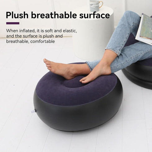 Gsycle 2PCS Inflatable Ottoman, Quick Inflation Portable Lightweight Stool Seat Camping Inflatable Outdoor Stool