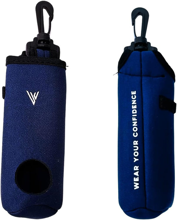 Sports Golf Ball Carry Bag Pouch, Three Balls Golf Tee Holder with Keychain Belt Clip Accessories