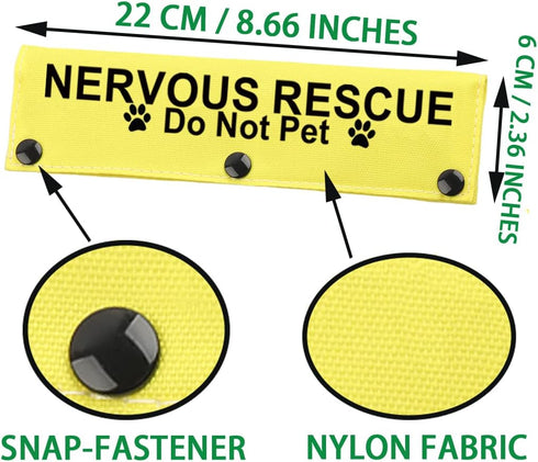 JXGZSO Nervous Do Not Approach Leash Sleeve, Shy Rescue Wrap, Nervous Shy Dog Gift (N RESCUE Do N P DLS)
