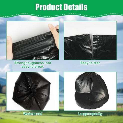 flintronic 120 (6 Camping Toilet Bags, PCS Roll) Portable Toilet Bags, Thickened Toilet Waste Bags, Camp Potty Liner