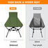 AYAMAYA Ultralight Folding Camping Chair - High Back with Sturdy Aluminum Frame