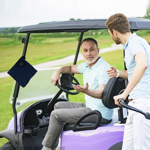 Small Magnetic Golf Towel, Microfiber Waffle Design with Clip, Industrial Strength Magnet for Golf Bags and Carts