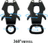 2 Pcs Frog Clip Dog Leash Clasp, Heavy Duty 360 Degree Swivel Clip Quick Release and Locking Buckle for Pet Collar