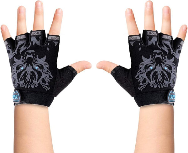 Luwint Kids Sport Gloves for Cycling, Fishing, and Workout, Ages 4-12