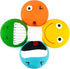 CHIWAVA 4 Pack 3.2'' Latex Squeaky Dog Toy - Smiley Face Balls for Small Dogs