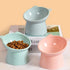 Raised Cat Bowl, Elevated Feeding Bowls with Stand, Anti Vomit Tilted Cat Food Bowl for Pets