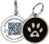 QR & NFC Pet Tag, Easy Scan Instant Location Alerts, Smart AI-Featured Pet Profile for Dogs (Black Paw)