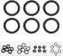 POPETPOP 6Pcs Silicone Finger Rings for Grooming Scissors, Barber Hair Shears Finger Protector Rings (Black)