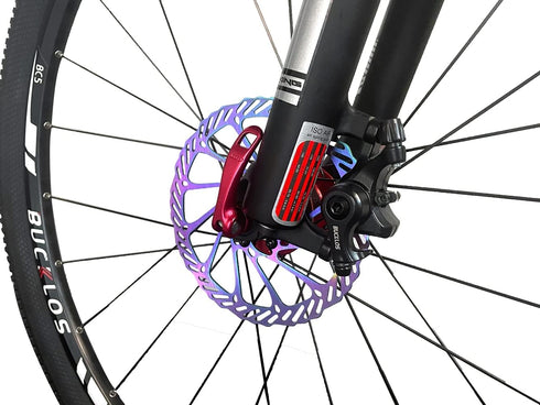 Mountain Bike Disc Brake Kit, MTB Mechanical Line Pulling Disc Brakes Caliper with Aluminum Alloy Levers - BUCKLOS