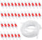 DanziX Aquarium Check Valve, One Way Non-Return Valve for 3/16 Inch Airline Tubing - 35PCS (Red)