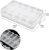 OriGlam Premium Tackle Boxes, 20 Compartments Plastic Storage Organizer, Adjustable Fishing Box