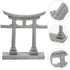 GANAZONO Japanese Shinto Shrine Torii Gate Miniature Ornament for Fish Tank Decoration