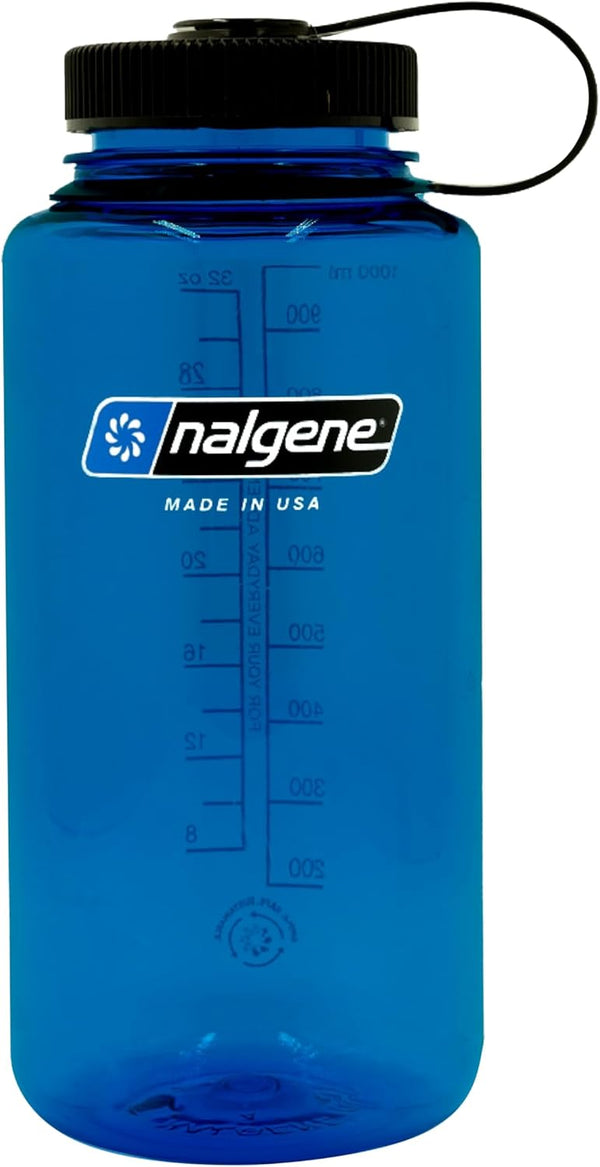 Nalgene Leak Proof Tritan BPA-Free Water Bottle, 32 oz Wide Mouth for Outdoor Use & Daily Hydration (Slate Blue)