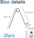 INCREWAY Tent Pole Clips, 20PCS Kayak Paddle Spring Snap Clips for Camping, 6mm Button