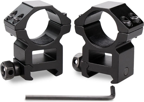 Scope Rings, Rifle Scope Mount High Profile Scope Mounts for Picatinny Rail (1 inch, Set of 2)