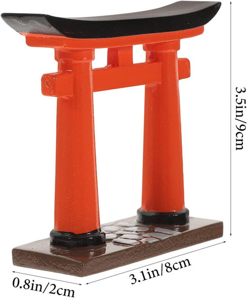 STOBOK Japanese Torii Gate Miniature Shrine Decor for Zen Garden, Aquarium Fish Tank