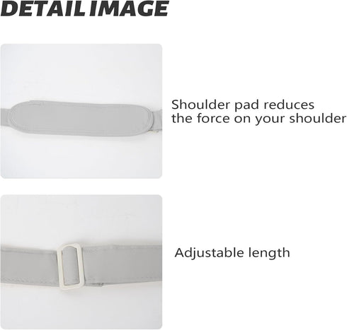 Pet Carrier Shoulder Strap - Lightweight Comfortable Accessory for Easy Travel (Grey)