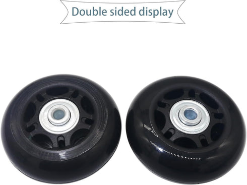 Outher Mute Wear-resistant Luggage Suitcase Replacement Wheels Kit, Inline Outdoor Skate Replacement Wheels (68mm x