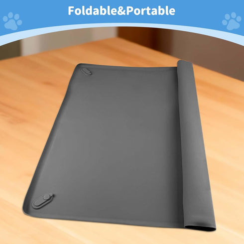 24x24 ALOOF Silicone Dog Pee Pad Holder in, Puppy Potty Training Tray with Magnetic Snaps & Raised Edges, Non-Slip