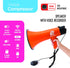 15W 200-sec 1093Yards Bullhorn Megaphone with Siren & Volume Control/Recorder - Waterproof Reliable and Consistent