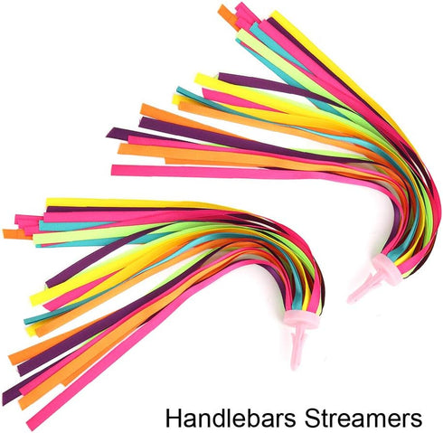 Pssopp 1 Pair Kid's Rainbow Bike Streamers, Children's Bike Accessories with Multi Color Tassels