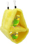 Wontee Bird Parrot Plush Hammock, Dual Layer Nest Shed for Parrot, Macaw, Budgies, Cockatiels (S, Yellow)