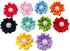 PET SHOW 10 Pairs Flower Small Dogs Hair Bows - 10 Colors with French Barrette Hair Clips