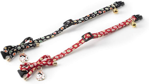 Necoichi Zen Hariko Charm Cat Collar (Red)