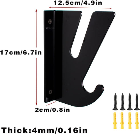 WANLIAN Skateboard Wall Mount Display Rack with Storage Hook