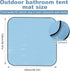 Lyreh 39.4x39.4in Camp Shower Tent Floor Mat, Changing Tent Bottom Pad Portable Pop-Up Changing Tents Base Outdoor