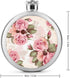 LMHLDSC Stainless Steel Wine Bottle Liquor Container Rose Floral Print Leak Proof Hip Flask Durable for Camping Hiking