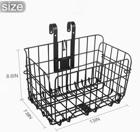Hamiledyi Folding Bike Basket,Lift-Off Front Bike Basket with Handles Easy Installation Rear Cargo Rack - Rust Proof Bicycle Bag for Mountain Bike Accessories by Hamiledyi