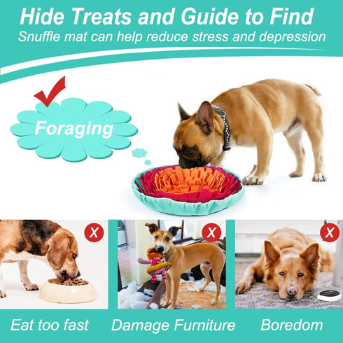Vivifying Snuffle Mat for Dogs, Interactive Sniff Mat for Slow Eating and Mental Stimulation