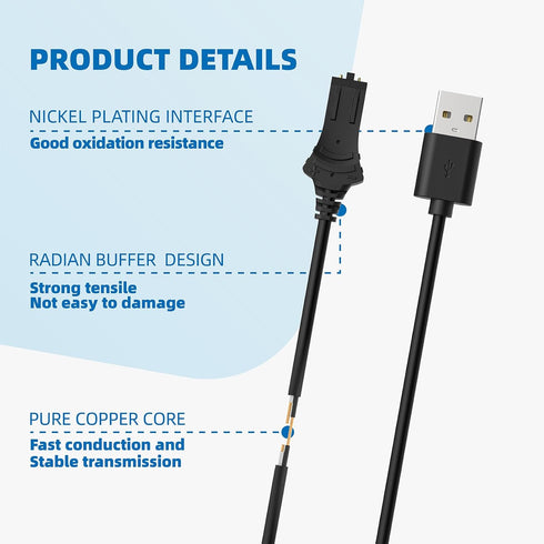 i-Pilot Link Remote Charging Cable 1866460, Compatible with All Minn Kota Ipilot Remotes, USB Adapter for AC/DC Power