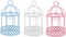 3pcs Mini Birdcage Ornament, Metal Wire Bird Cage for Desktop Storage, Miniature Hanging Decoration