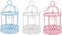 3pcs Mini Birdcage Ornament, Metal Wire Bird Cage for Desktop Storage, Miniature Hanging Decoration