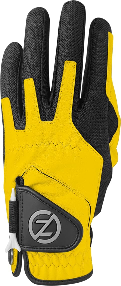 Zero Friction Men's Compression-Fit Synthetic Golf Glove, Universal Fit
