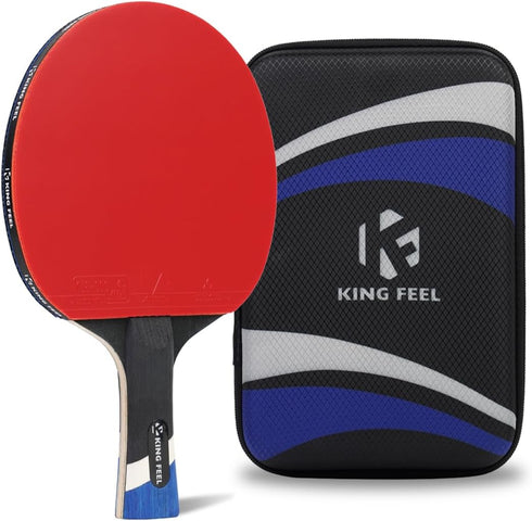 KINGFEEL 7-Ply 2.0mm Professional Ping Pong Paddles-Lightweight Carbon Fiber Table Tennis Rackets with Blade, Premium