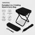 ZLverdeza Backpack 2-in-1 260LBS Foldable Stool, Portable Camping Stool with Sling Bag, Capacity Lightweight Aluminum