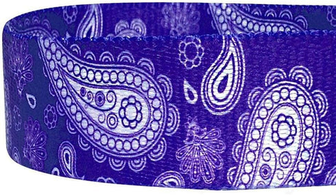 Blueberry Pet 5 Colors Paisley Flower Print Dog Leash, 5 ft x 5/8", Violet, Small, Comfortable Handle