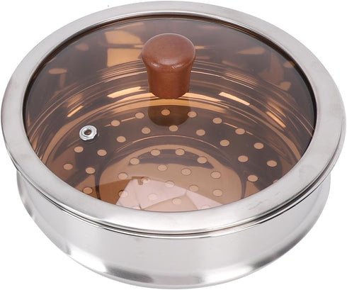 304 MAVIS LAVEN Multi Purpose Pot, Stainless Steel Deep Cookware with Glass Lid and Frying Basket, for Soup Stock Pasta
