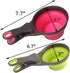 Collapsible Pet Scoop Silicone Measuring Cups Set, 3 in 1 Multi-Function Dog Snack Measuring Cup Set of 2.