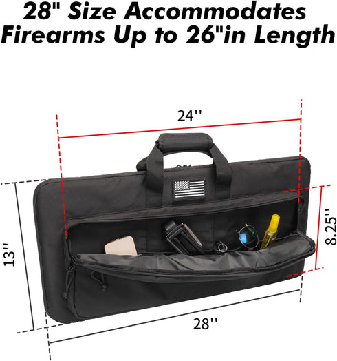 28/32 inch Soft Rifle Case, Short Rifle Bag Gun Case Lightweight, Small Shotgun Bag with Adjustable Shoulder Strap