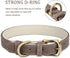 Classic Leather Dog Collar, Adjustable Heavy Duty Pet Collars for Small Medium Large Dogs, Padded Soft and Strong