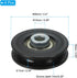 PATIKIL Universal Bearing Pulley Wheel 60mm/2.4", 4 Pack Nylon Bearing Pulley Wheel for Gym Equipment Part Cable Machine