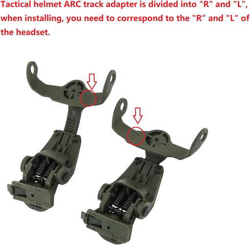 HEARFALCOM ARC Rail Adapter for Tactical Helmet, Compatible with Howard Leight Impact Sport Model R - 01526 Headphones