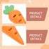 balacoo Food Dispensing Chew Toy for Dogs Interactive Carrot Shape Biting Plaything for Puppies Encourages Chewing